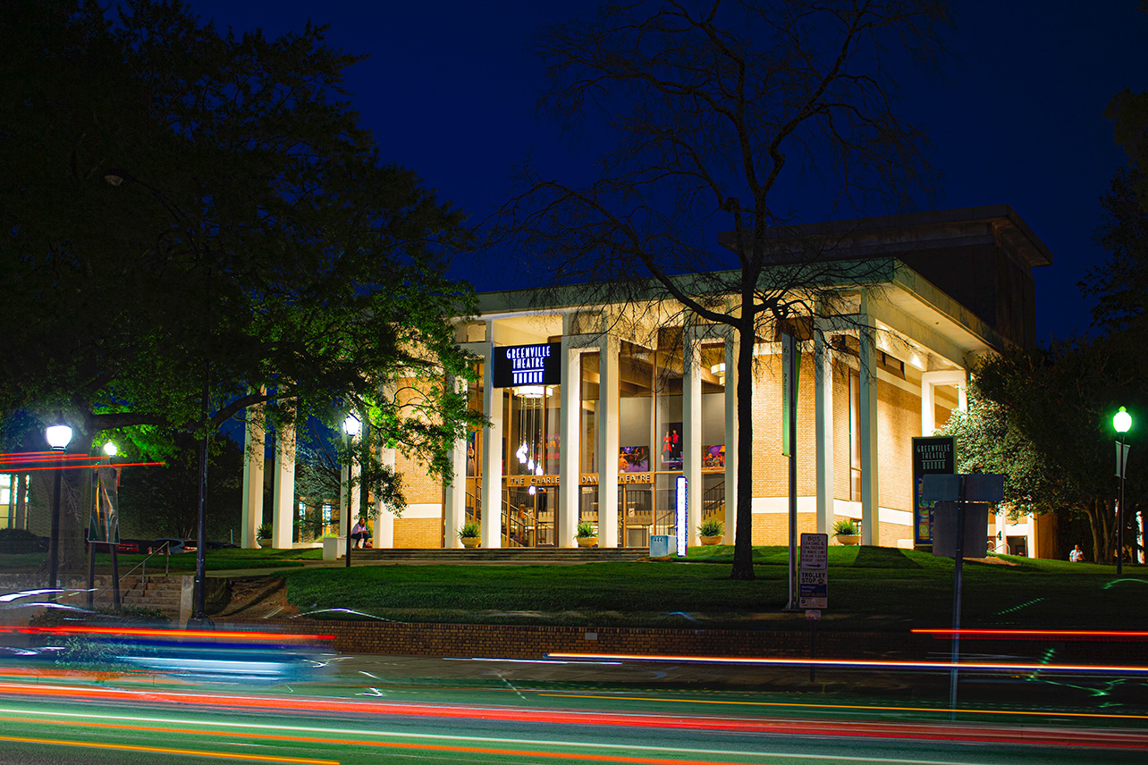 Greenville Theatre Outside Night