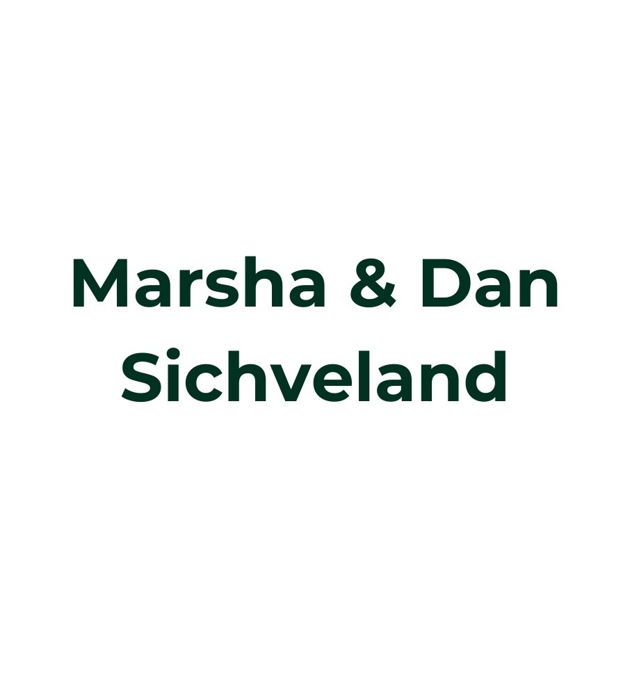 Marsha and Dan Sichveland logo recognition.