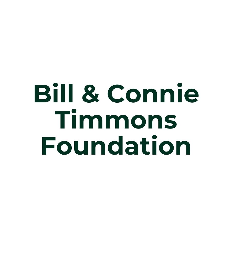 Bill and Connie Timmons Foundation logo recognition.