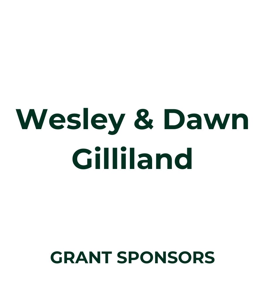 Wesley and Dawn Gilliand Grant Sponsors logo recognition.